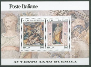 Italia 2000 Milenio Guerra y Paz Bloque 25 MNH (C64289) - Imagen 1 de 1