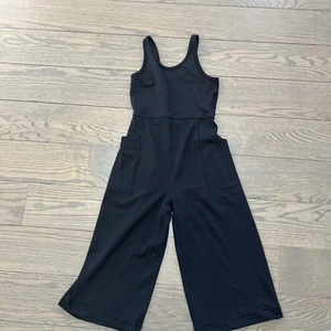Athleta girl size 6 black one piece Jumpsuit Black NWOT - Picture 1 of 5