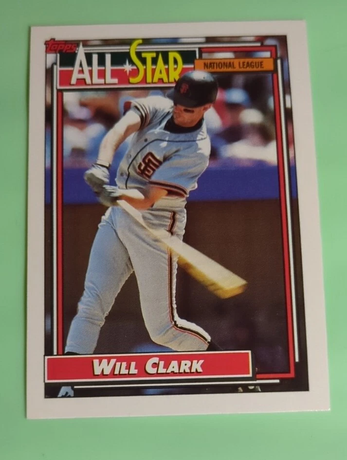 1992 Topps 386 Will Clark - San Francisco Giants - All Star - Baseball Card - Image 1 of 2