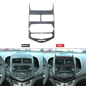 Cubierta del panel de la consola central de fibra de carbono apta para Chevrolet Sonic 2012-2016 - Imagen 1 de 6