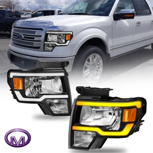 2X Headlights w/LED DRL Sequential Turn Signal For 2009-14 Ford F150 DL3Z13008EB - Picture 1 of 9