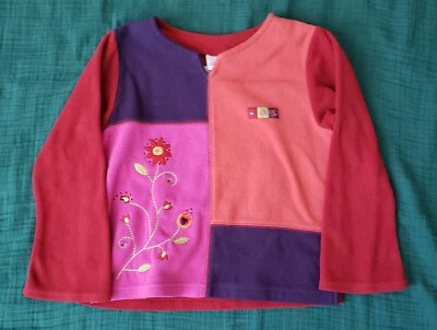 Suéter de Vellón Rojo/Rosa/Púrpura Flores Vintage Carter's Girls - Usado en Excelente Condición Foto 1 de 4