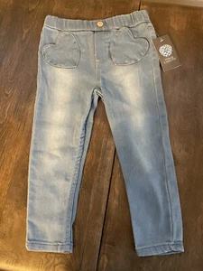 Vince Camuto Girls 4T Pants Jeans Jeggins Leggings Pull On Heart Pockets Stretch - Picture 1 of 19