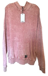 WESC Unisex Dropped Shoulder Hoodie Enzyme Washed Size XL/XXL Dusty Rose - Picture 1 of 9
