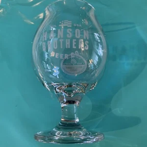 Rare HANSON Brothers BEER CO Glass Goblet Glass Chalice MmmBop HOP Jam Tulsa ‘17 - Picture 1 of 9