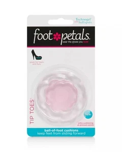 Lot Women's Foot Petals Scalloped Ball of Foot Cushions Heels Insert Pads Clear - Picture 1 of 5