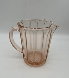 Vintage Pink Depression Glass Hocking Colonial “Knife and Fork” Creamer 8oz USA - Picture 1 of 10