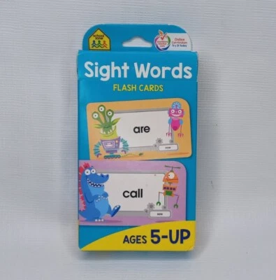 Флэш-карты School Zone Sight Words для детей от 5 лет и старше уровень от детского сада до 1 класса - Изображение 1 из 4