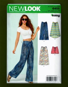 Schnittmuster Hose, Shorts & Röcke leicht zum Binden vorne (Gr. 10-22) New Look 6455 - Bild 1 von 5