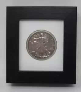 AMERICAN EAGLE SILVER COIN (NOT INCLUDED) SMALL DISPLAY FRAME - Picture 1 of 4