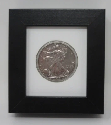 AMERICAN EAGLE SILVER COIN (NOT INCLUDED) SMALL DISPLAY FRAME - Image 1 of 4