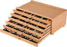 VISWIN 6-Schublade Holz Knstler Supply Storage Box Mit Abnehmbaren Trennwnden,