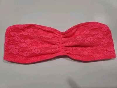 Sujetador Victoria's Secret ROSA Encaje Elástico Sin Tirantes Bandeau Talla Grande Foto 1 de 4