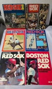 VINTAGE 1970's BOSTON RED SOX MLB YEARBOOK LOT (6) 1970 1973 1974 1975 1976 1978 - Picture 1 of 5