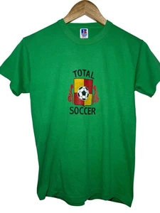 VTG russell athletic Soccer single stitch t-shirt youth size Large 90s made USA - Picture 1 of 7