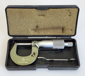 Vtg Mitutoyo #103-260 0-1" / 0.0001" Grad. Outside Micrometer Green Hammertone - Picture 1 of 15