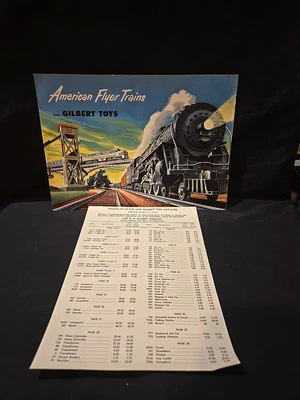 CATÁLOGO AMERICAN FLYER VINTAGE 1952 GILBERT TOYS CON HOJA DE PRECIO EN MUY BUEN ESTADO ORIGINAL Foto 1 de 4