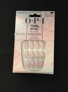 OPI xPress On Hello Kitty Shine Bright Long Press On Nails Salon Sealed Package - Picture 1 of 4