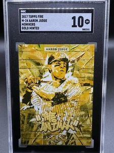 ⚾️🔥2017 Topps Fire Aaron Judge (RC) Gold Minted Monikers SGC 10 POP 5🔥⚾️ - Picture 1 of 3