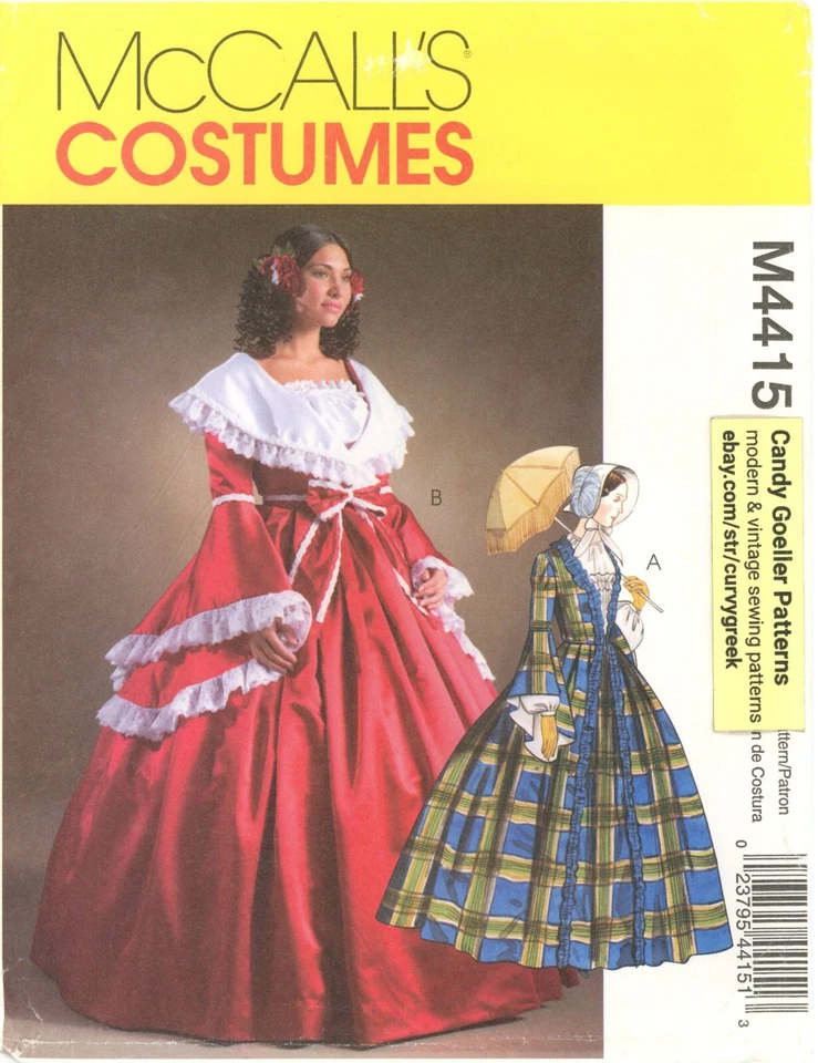 McCall's M4415 Gone With The Wind, Civil War Gown Costume Sz 6-12 UNCUT Pattern - Image 1 of 4