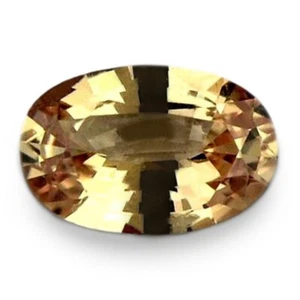 Certified 0.44ct Natural Unheated Champagne Sapphire VS Clarity Madagascar Oval - Picture 1 of 6