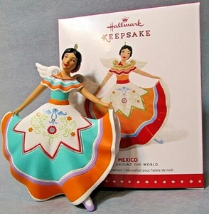Hallmark Ornament 2015 MEXICO Angeli in tutto il mondo *RIDIPINTO* *Firmato* - Foto 1 di 7