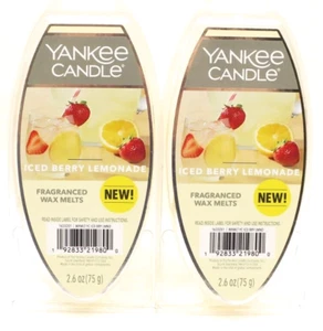 NEW Yankee Candle Iced Berry Lemonade Fragrance SPRING SUMMER Wax Melts Lot of 2 - Picture 1 of 4