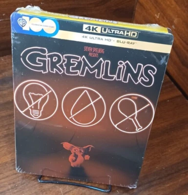 Gremlins Steelbook (4K+Blu-ray, EU Import, Region Free) NEW (Sealed)-Free S&H - Image 1 of 4