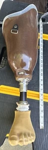Prosthetic Left Leg, Carbon Fiber Socket, Bulldog W Gel 21” Tall - Picture 1 of 22