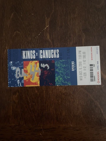 Quinn Hughes signed first goal ticket Cover