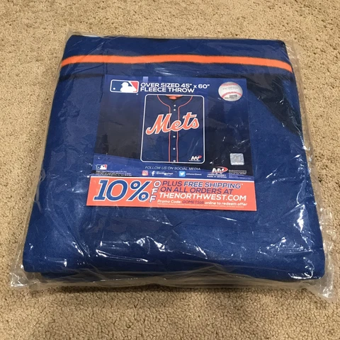New York Mets 45" x 60" Fleece Throw Blanket SGA Citi Field MLB Jersey Design Cover