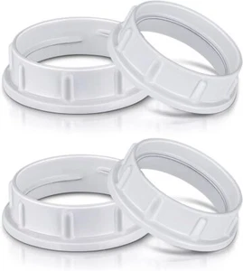 Light Socket Shade Rings,Aluminum Threaded Ring 1-1/2" White Aluminum - Picture 1 of 6