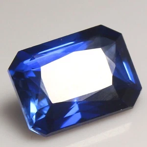 Natural Certified 8.90 Ct Ceylon Blue Sapphire 13x10 MM Emerald Unheated Gems - Picture 1 of 6