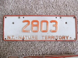NORTHERN TERRITORY: Custom NUMERIC number plate # 2803 -NT NATURE TERRITORY - Picture 1 of 2