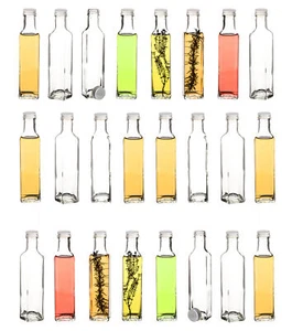 24er Set Likörflaschen 250ml leer Glas Schnaps Flaschen für Öl Saft zum Befüllen - Bild 1 von 5