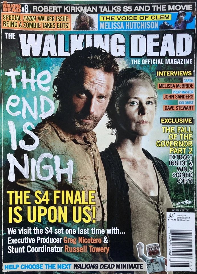 ANDREW LINCOLN - THE END IS NIGH! 2014 THE WALKING DEAD Magazine #8 / New - Image 1 of 1