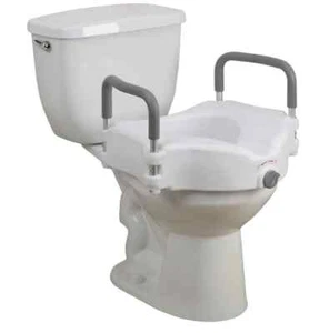 Drive Medical RTL12027RA 2 in 1 Raised Toilet Seat - Picture 1 of 6