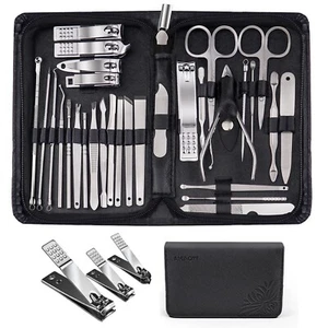 Manicure Set 30 in 1 Nail Clipper Set Nail Kit for Women Men Stainless Steel Man - Picture 1 of 12