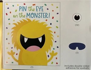 Birthday Fun, Pin The Eye On The Monster. Kids Of all ages. New Sealed - Picture 1 of 3