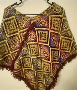 Made in Mexico Girls Poncho Medium/Large - Picture 1 of 5