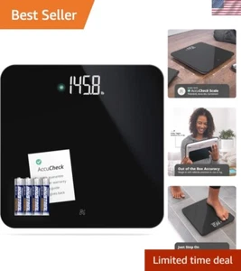 Durable Digital Weighing Scale - 400 lbs Capacity, Auto Shut Off, Black Finish - Picture 1 of 10