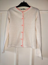 E-vie Girls Cardigan White/Coral Long sleeves Round neck 5-6 years Free shipping