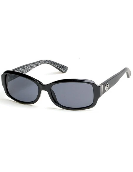 Gafas de sol Guess GU7410 01A marco de plástico rectangular negro 55-16-135 Foto 1 de 3