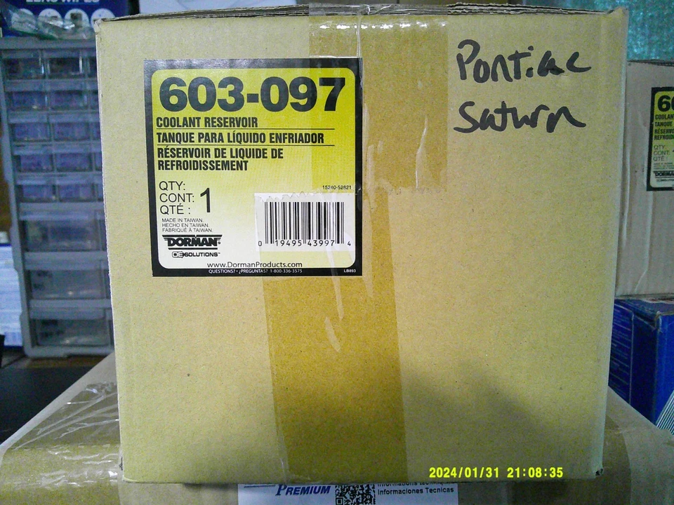 Depósito de refrigerante Dorman 603-097 para algunos 06-09 solsticio y algunos 00's Ion & Sky Foto 1 de 1