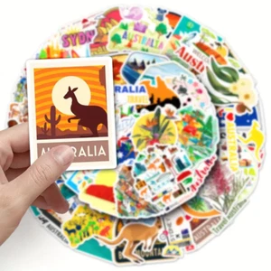 50 tlg Stickerset Australien Down Under OZ rote Kontinent - Picture 1 of 6