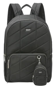New DKNY Bodhi Backpack Black/Silver, Nylon, R34KEB11 - Picture 1 of 6