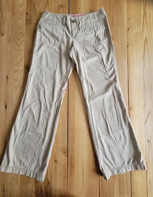 Pantalones chinos Old Navy para mujer talla 6 tiro bajo beige claro pierna ancha Y2K Foto 1 de 4