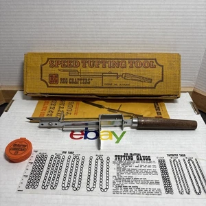 Vintage RC Rug Crafters Speed Tufting Tool Set Gauge USA - Bild 1 von 5