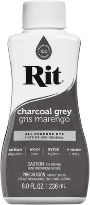 Tinte líquido multiusos Rit, gris carbón, 8 oz Foto 1 de 4