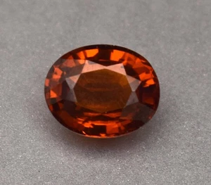 Ceylon Hessonite Garnet Gemstone Oval Cut 6 Ct Certified Loose Gemstone - Picture 1 of 5